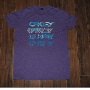 Oakley Purple T Shirt Chest 40" Slim Fit Cotton Short Sleeve